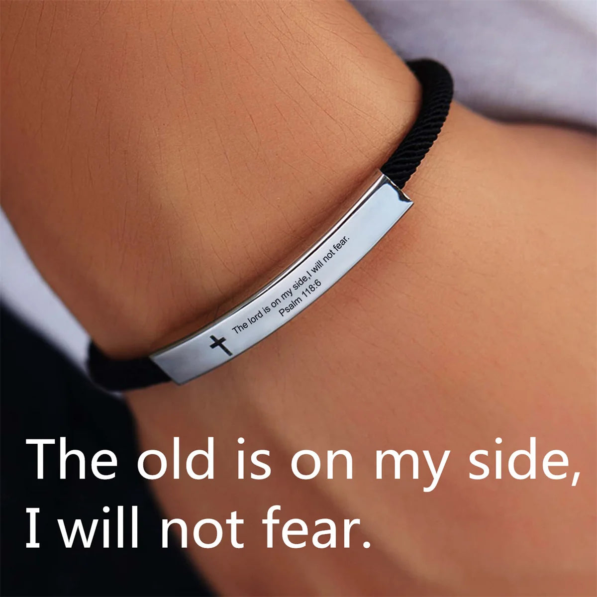 Cross Jesus Scripture Bracelet Christian Bible Verse Stainless Steel Bracelets for Men Women Religious Faith Prayer Jewelry Gift